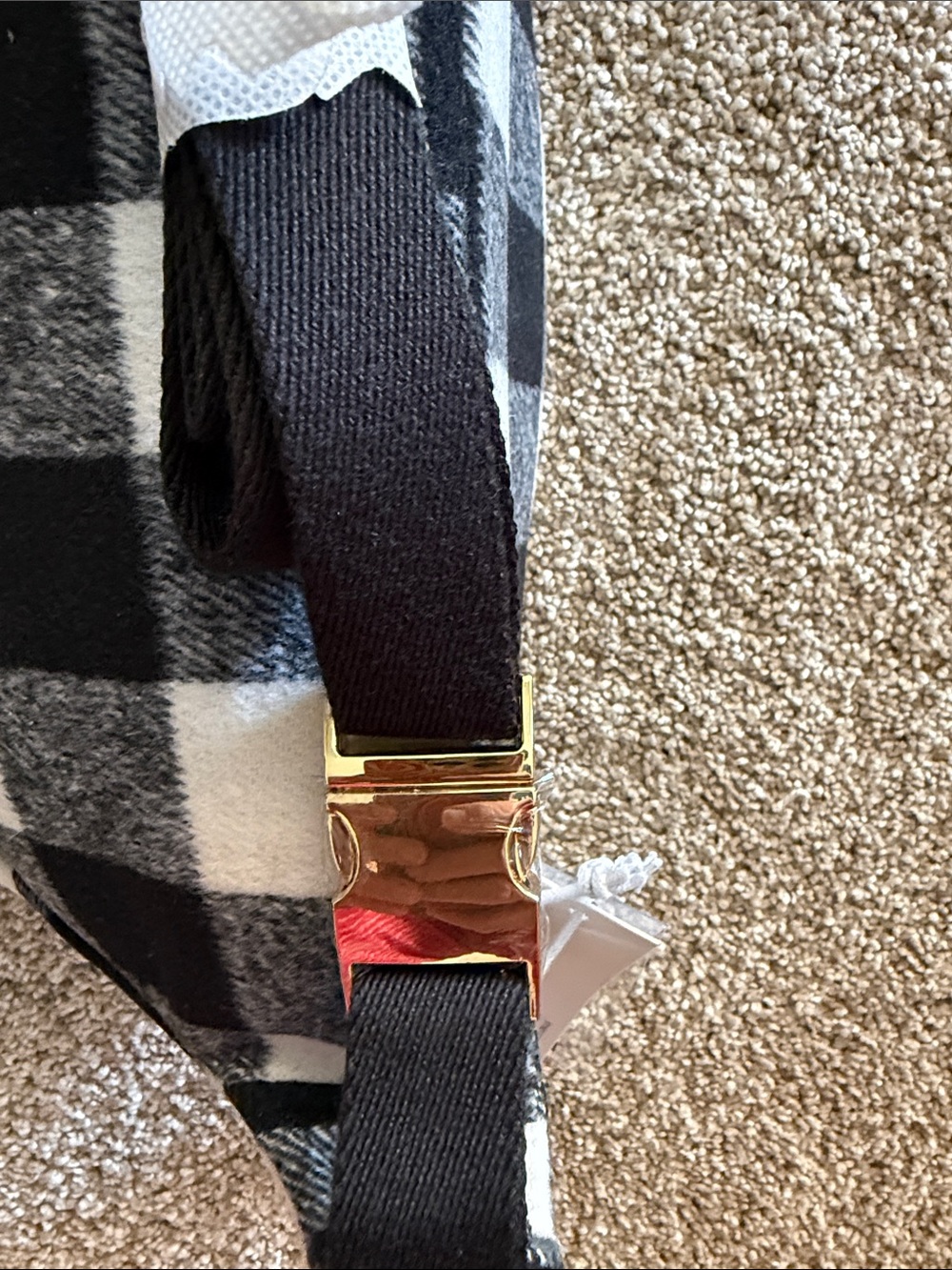 Stony Clover Lane Jumbo Fanny Pack, Noir Buffalo Plaid, NWT - Picture 6 of 16